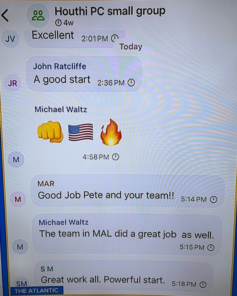 Inside the Trump National Security Team’s Chat Leak